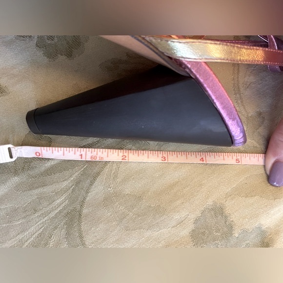 NEW ISABEL MARANT Aliza Leather Ankle Strap Sandal Metallic Pink Ombré 40FR 8MP - Picture 12 of 16